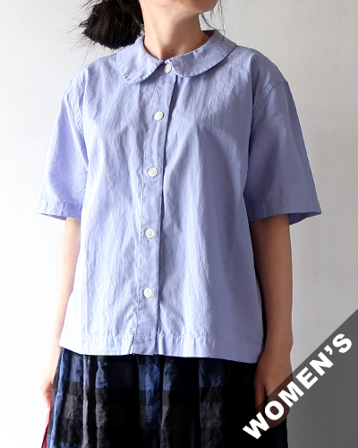 TIGRE BROCANTE ティグルブロカンテ C/Liポプリン マルエリ オープンポロシャツ PURPLE