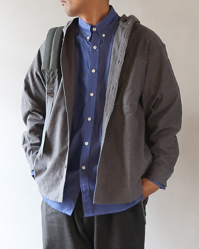 THE NORTH FACE PURPLE LABEL - Flannel Mountain Hooded Shirt ザ・ノース・フェイス パープルレーベル フランネルマウンテンフーデッドシャツ