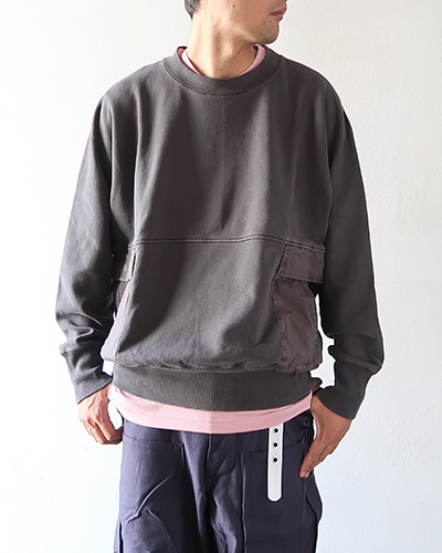 THE NORTH FACE PURPLE LABEL - 11oz Crewneck Sweatshirt - CHARCOAL ザ・ノース・フェイス パープルレーベル クルーネックスウェットシャツ