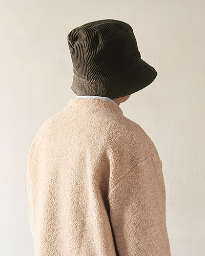 Engineered Garments - Bucket Hat - Cotton 4.5W Corduroy - OLIVE エンジニアドガーメンツ バケットハット  メール便可
