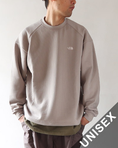 THE NORTH FACE - L/S DotKnit Crew - STONE SLAB ザ・ノース・フェイス ロングスリーブドットニットクルー