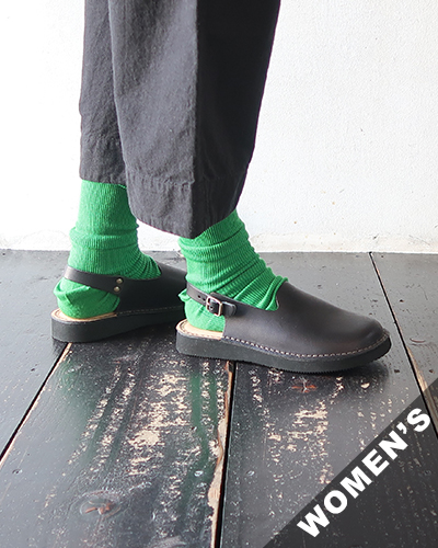 Organic handloom - MEISSEN - BLACK オーガニックハンドルーム クロッグサンダル