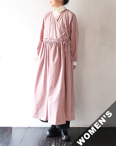 TIGRE BROCANTE ティグルブロカンテ ブロード リボンtie ガウンワンピース PINK BEIGE