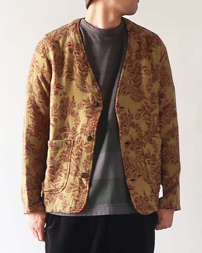 South2 West8 - V Neck Jacket - Cotton Jq. / Paisley サウス2ウエスト8 Vネックジャケット