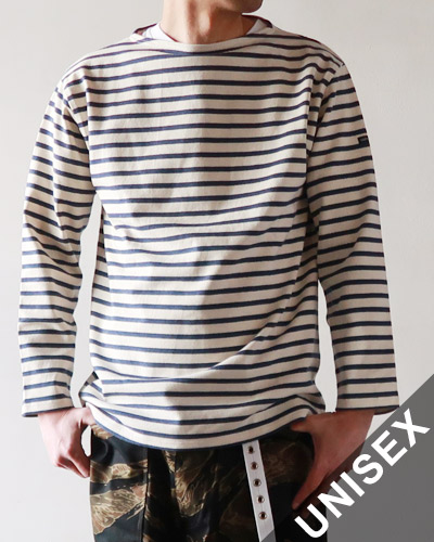SAINT JAMES - OUESSANT - ECRU×INDIGO セントジェームス ウエッソン