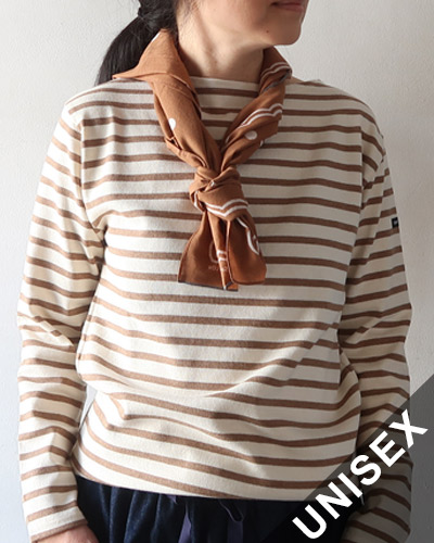 SAINT JAMES - OUESSANT - ECRU×MALTE CHINE セントジェームス ウエッソン