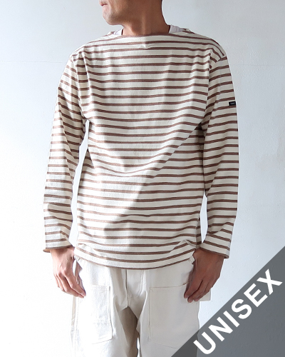SAINT JAMES - OUESSANT - ECRU×MALTE CHINE セントジェームス ウエッソン