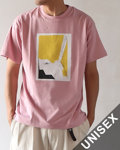 PROGRESS RUNNING CLUB × LIKE THE WIND Magazine - SHORT SLEEVE TEE - PINK プログレスランニングクラブ 半袖Tシャツ