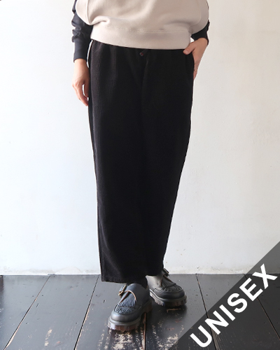 TIGRE BROCANTE ティグルブロカンテ シアサッカーコール タゴサクロングパンツ BLACK