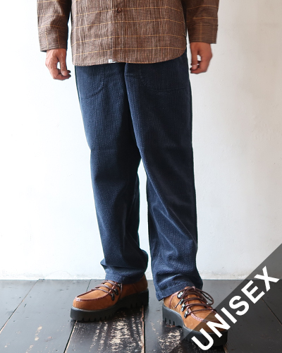 TIGRE BROCANTE ティグルブロカンテ シアサッカーコール タゴサクロングパンツ BLUE