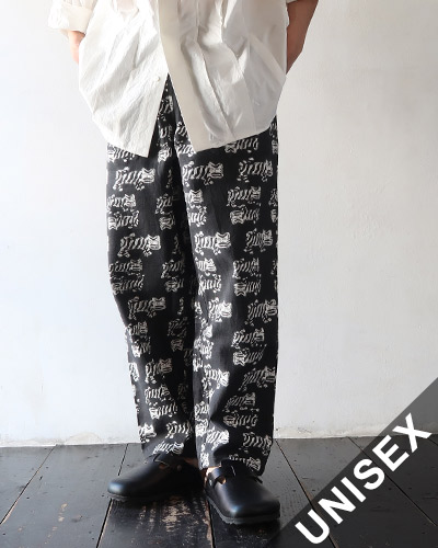 TIGRE BROCANTE ティグルブロカンテ TIGRE ブロックプリント タゴサクロングパンツ