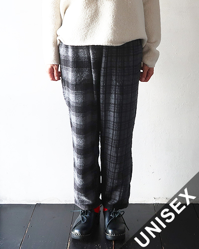 TIGRE BROCANTE ティグルブロカンテ ネルチェックMIX タゴサクロングパンツ CHARCOAL