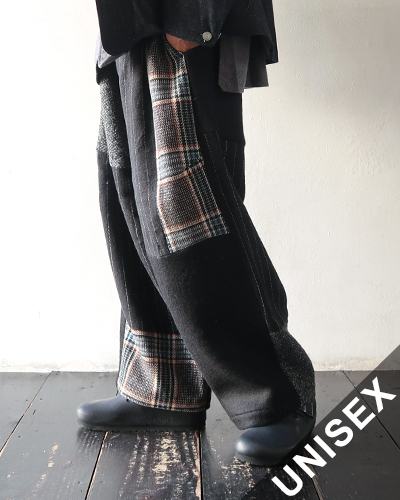 TIGRE BROCANTE ティグルブロカンテ ウールミックス ダーツ ワイドパンツ