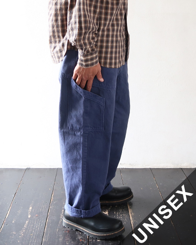 TIGRE BROCANTE ティグルブロカンテ 11.5オンスカツラギ ボースンオープンパンツ LIGHT NAVY
