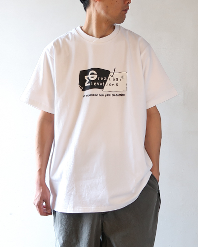 Engineered Garments - EG × EXPANSION NY - GREATEST ELEVATIONS TEE - WHITE エンジニアドガーメンツ×エクスパンションNY Tシャツ メール便可