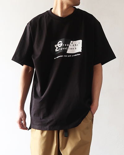 Engineered Garments - EG × EXPANSION NY - GREATEST ELEVATIONS TEE - BLACK エンジニアドガーメンツ×エクスパンションNY Tシャツ メール便可