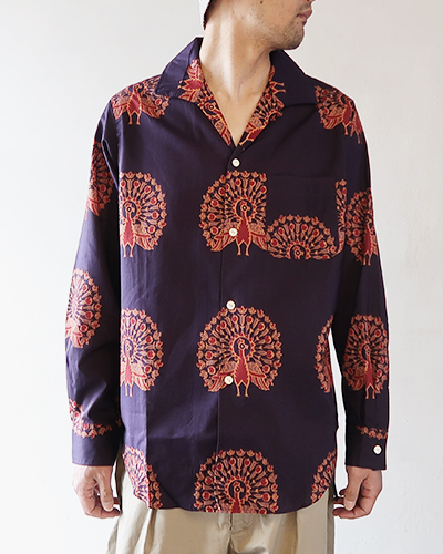 NEEDLES - Italian Collar Shirt - Pt. Cotton Lown - PEACOCK ニードルズ イタリアンカラーシャツ