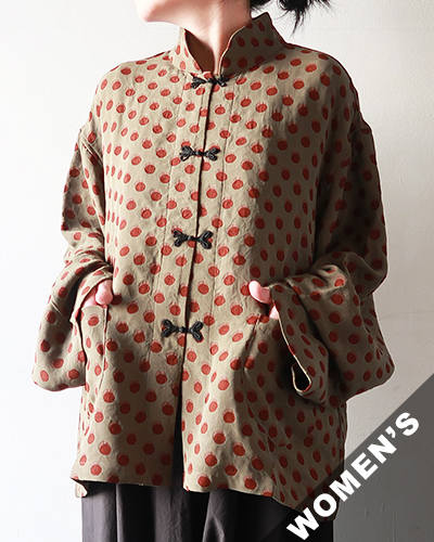 NEEDLES - China Shirt - Polka Dot Jacquard ニードルズ チャイナシャツ