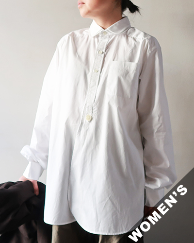 NEEDLES - Double Round Collar EDW Shirt - Cotton Broadcloth ニードルズ ダブルラウンドカラーシャツ