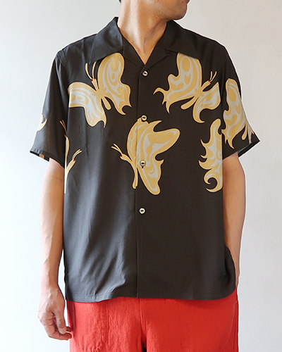 NEEDLES × Kae Tanaka - S/S One-Up Shirt - KT Papillon ニードルズ ショートスリーブワンナップシャツ メール便可