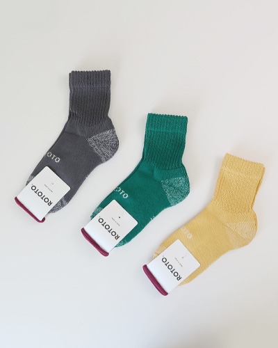 RoToTo - EVERYDAY PILE MINI CREW SOCKS ロトト エブリデイパイルミニクルーソックス メール便可