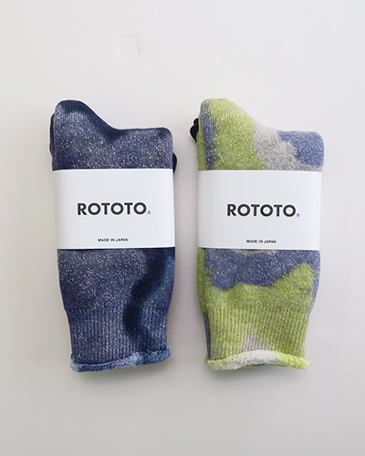 ROTOTO - TIE DYE PILE SOCKS ロトト タイダイ パイルソックス メール便可