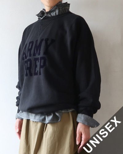 RIDING HIGH - AZUMA TUBE FRENCH TERRY CREW NECK FLOCKY PRINT ライディングハイ アズマチューブフレンチテリークルーネック
