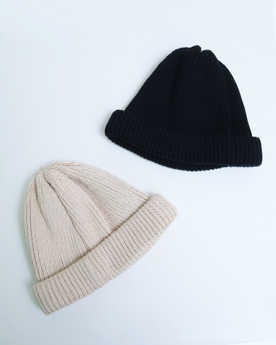 ROTOTO - COTTON ROLL UP BEANIE ロトト コットン ロールアップ ビーニー メール便可