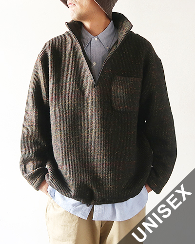 Engineered Garments - Zip Mock Neck - W/P Nep Sweater Knit エンジニアドガーメンツ ジップモックネック