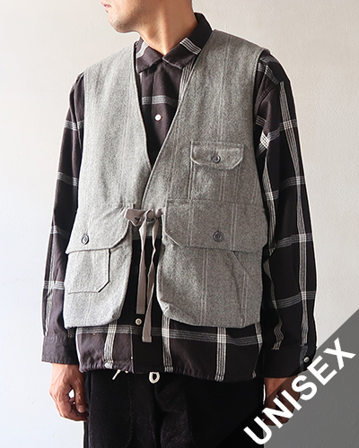 Engineered Garments - Fowl Vest - Lt.Wool Striped HB エンジニアドガーメンツ ファウルベスト