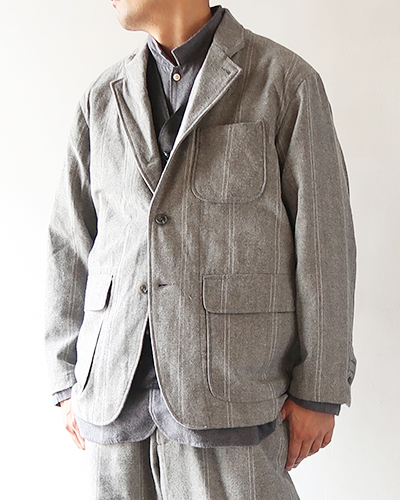 Engineered Garments - Loiter Jacket - Lt.Wool Striped HB エンジニアドガーメンツ ロイタージャケット