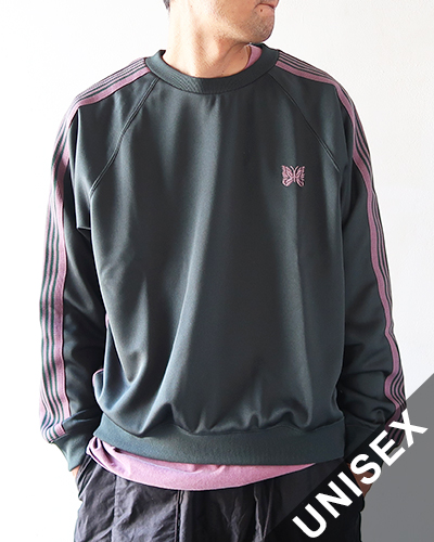 NEEDLES - Track Crew Neck Shirt - Poly Smooth ニードルズ トラック クルーネックシャツ