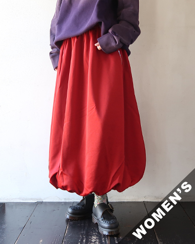 NEEDLES - Balloon Track Skirt - Bright Jersey - RED ニードルズ バルーントラックスカート