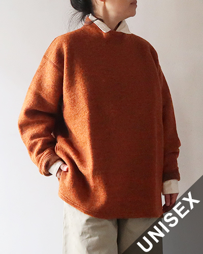 South2 West8 - S.S. Mock Neck Shirt - W/PE Boiled Jersey - ORANGE サウス2ウエスト8 モックネックシャツ
