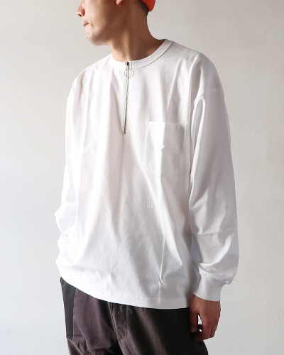 nanamica - Half Zip L/S Tee ナナミカ ハーフジップロングスリーブティー