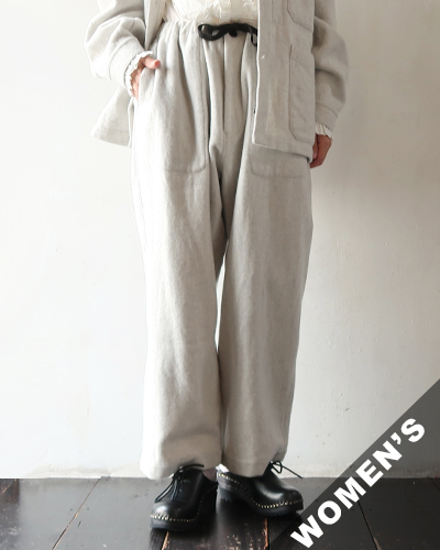SOWBOW - SOWBOW EASY PANTS WIDE - LAMBSWOOL 蒼氓 イージーパンツ(太)