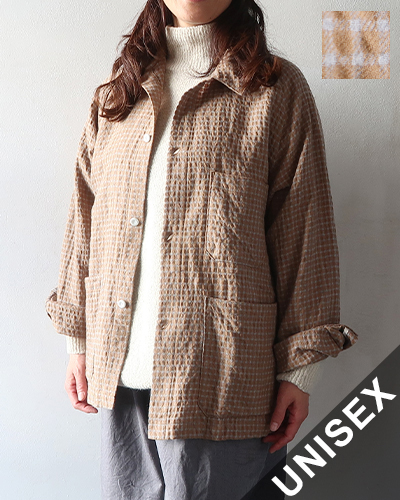 SOWBOW - SOWBOW SHIRT-H SPORT JACKET - COTTON WOOL FELTED GINGHAM CHECK 蒼氓 スポーツジャケット