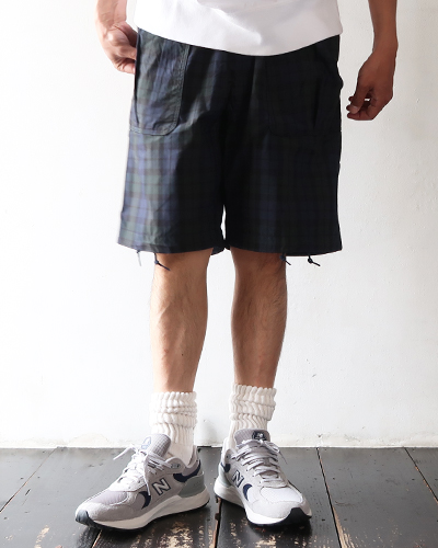 SASSAFRAS - Overgrown Hiker Pants 1/2 - Cotton/Nylon Black Watch ササフラス オーバーグロウンハイカーパンツ1/2
