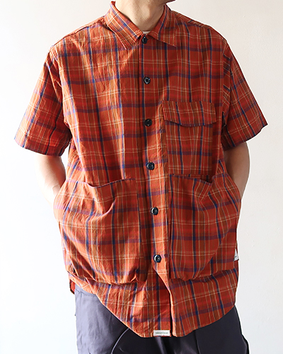 SASSAFRAS - Digs Crew Half 1/2 - Madras Check ササフラス ディグスクルーハーフ マドラスチェック