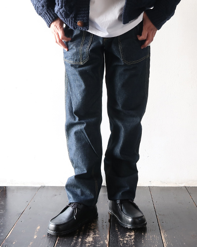 SASSAFRAS - Fall Leaf Sprayer Pants - 13.5oz Denim ササフラス フォールリーフスプレイヤーパンツ