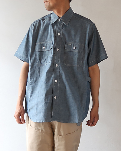 SASSAFRAS - Gardener Shirt 1/2 - 5oz Chambray ササフラス ガーデナーシャツ 1/2