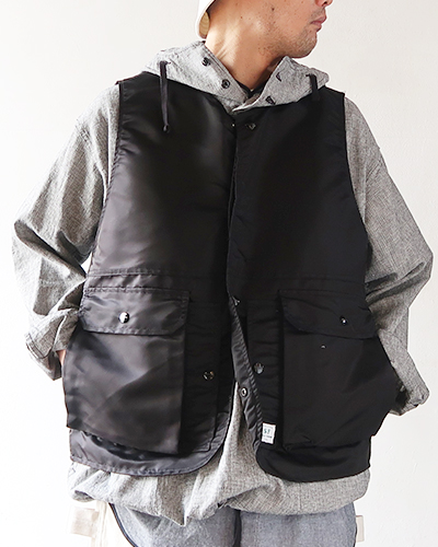 SASSAFRAS - Cultivator Vest - Recycle Nylon Twill ササフラス カルチベーターベスト