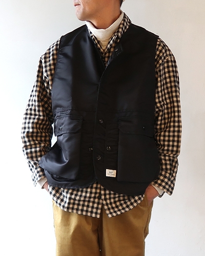 SASSAFRAS - Cultivator Vest - Recycle Nylon Twill ササフラス カルチベーターベスト