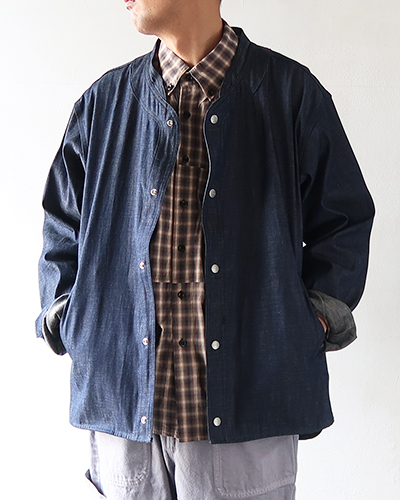 SASSAFRAS - Vase Wall Gardener Jacket - 8oz Military Denim ササフラス ベースウォール ガーデナージャケット