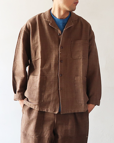TIGRE BROCANTE ティグルブロカンテ マグア Handwoven Cotton 3ポケット Foremanシャツ