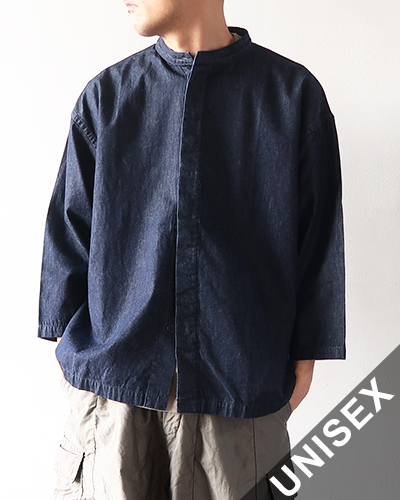 TIGRE BROCANTE ティグルブロカンテ 6ozデニム ヤッコオープン8分袖シャツ