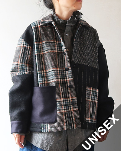 TIGRE BROCANTE ティグルブロカンテ ウールミックス ポケット ベニスジャケット