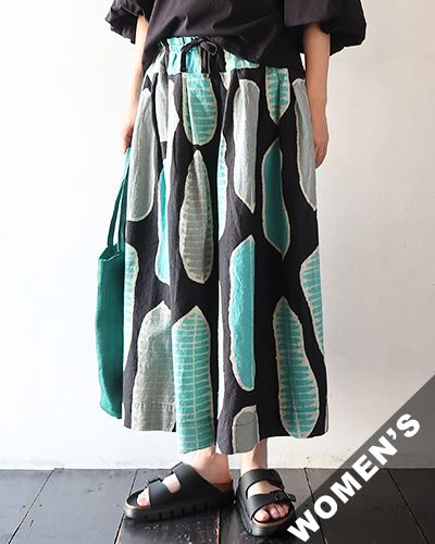 TIGRE BROCANTE ティグルブロカンテ ナンゴクノハBatik ポケットフィセルロングスカート