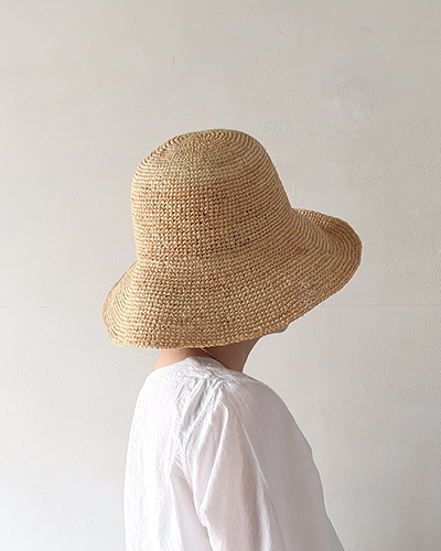 Benelli Montacone - RAPHIE LONG BRIM HAT ベネリモンタコーネ ラフィアロングブリムハット