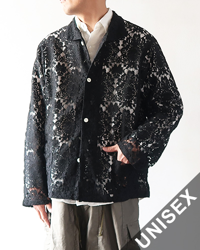 NEEDLES - Widespread Collar Shirt - Raschel Lace ニードルズ ワイドスプレッドカラーシャツ